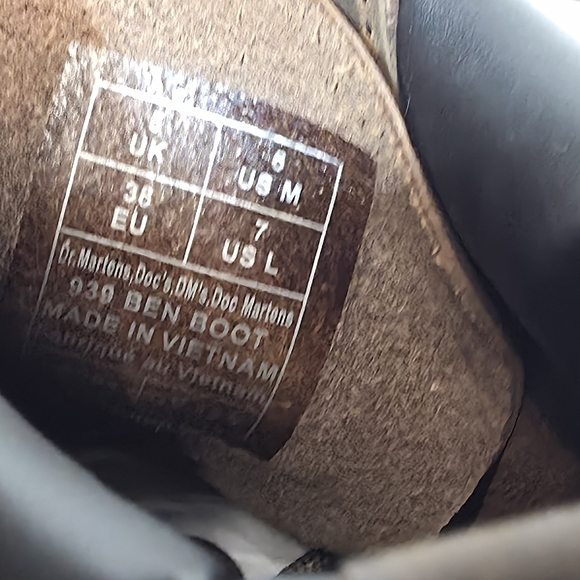 Doc Dr Martens 939 Ben Boot Brown Leather Crazy Horse sz 6M US - Picture 10 of 10
